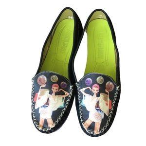 Karyn Slendy Distressed Leather Slip On fl…